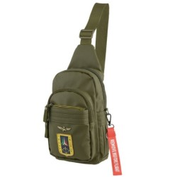 Plecak na jedno  ramię , saszetka cross Aeronautica Militare  z kolekcji Frecce w kolorze zielonym